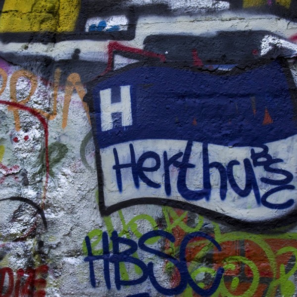 Graffiti mit Hertha BSC Logo