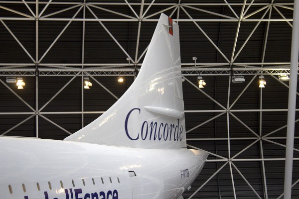 Concorde Heckflosse in der Airbus Ausstellung